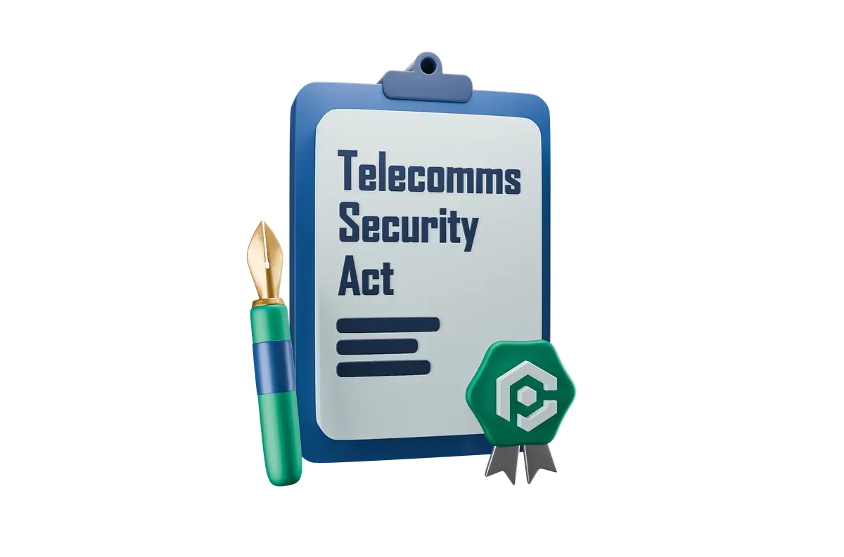 3D illustration representing the UK Telecommunications Security Act